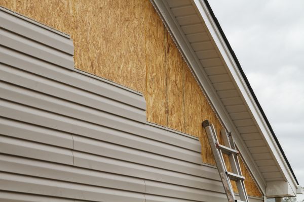 Grey Vinyl Siding Installation in Brentwood
